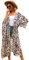 Hibluco Damen Sommer Chiffon Blumen Kimono Strickjacke Lange Cover Ups