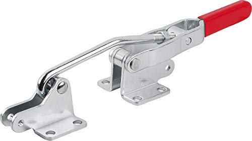 KIPP Hakenspanner horizontal mit Gegenhalter und waagrechtem Fuß - L=287,5mm - 1Stück