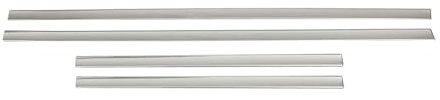 OMAC Lot de 4 protections de porte latérales en acier inoxydable compatible avec Citroën C-Elysee 2012-2019