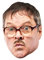 STAR CUTOUTS SM355 Jim aka Mark Heap Papp-Gesichtsmaske – Freitagabendessen – Verkleidung