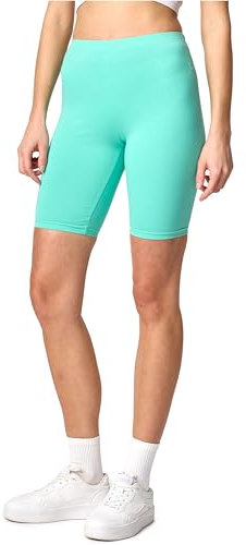 Merry Style Damen Sport Leggings kurz Sportleggings Radlerhose Sporthose aus Baumwolle MS10-200 (Minze, XS)