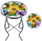 MUMTOP Kleiner Gartentisch - Outdoor Gartentisch Terrasse Beistelltisch Runder Gartentisch Kleiner Couchtisch Sonnenblume Gartentisch Pflanzenständer