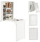 GIANTEX Wandtisch klappbar, Wandklapptisch Wandschreibtisch Holz mit Stauraum, platzsparender Wand Klapptisch, Schreibtisch Laptoptisch Klapptisch Esstisch Wandmontage (Weiß)