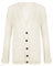 Purple Hanger New Womens Everyday Long Sleeve Button Top Ladies Chunky Aran Cable Knit Grandad Cardigan (14-16, White)