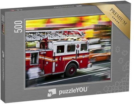 puzzleYOU: Puzzle 500 Teile „Feuerwehrauto im Einsatz“ – aus der Puzzle-Kollektion Feuerwehr