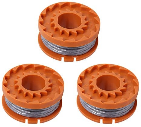 Strimmer Spool Compatible with Spear and Jackson Grass Strimmer by Poweka, Spool & Line Compatible with Spear & Jackson S3630CT Strimmer Trimmer - Pack of 3