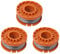 Strimmer Spool Compatible with Spear and Jackson Grass Strimmer by Poweka, Spool & Line Compatible with Spear & Jackson S3630CT Strimmer Trimmer - Pack of 3