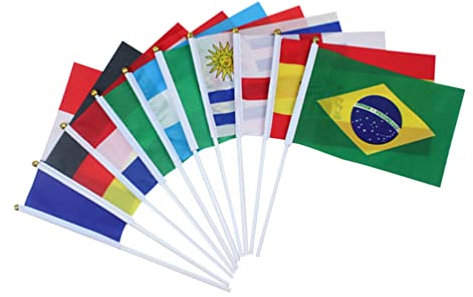FAVOMOTO 32st Kleine Weltflaggen Usa Flagge Deutsche Flagge Fahnen Auf Stöcken Flaggen Der Welt Internationale Fahnenkette Banner Auf Stick Fähnchen Weltflaggen Für Frankreich Mini