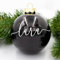 TheSmartGuard Weihnachtskugel mit Namen | Ø 6cm - 8cm | Schwarz (Glanz) | Glas Christbaumkugel | personalisierbar | Weihnachtsdeko