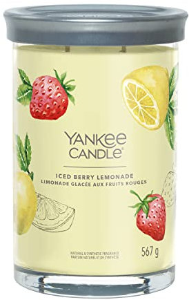 Yankee Candle Signature Duftkerze | große Tumbler-Kerze mit langer Brenndauer „Iced Berry Lemonade“ | Soja-Wachs-Mix | Perfekte Geschenke für Frauen