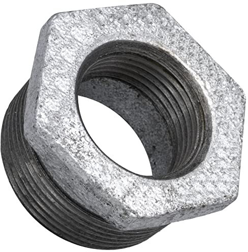 AERZETIX - C64932 - Réduction mâle/femelle 1 1/2''x1'' zinguée - en fonte - raccord de tuyau fileté à butée intérieure à visser - mamelon réduit plomberie-chauffage travaux installation d'eau manchon