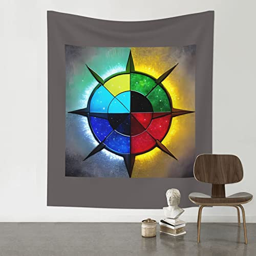 ZYVIA Shine In All Directions Wandteppich, einfache Installation, keine Schäden an der Wand, Wandteppiche, Poster, Wanddekoration, zum Aufhängen, 152,4 x 129,5 cm, für Schlafzimmer, Wohnheim,