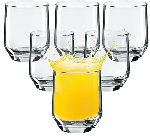 KADAX Getränkegläser, Trinkgläser mit Fassungsvermögen 205ml, Spülmaschinenfeste Wassergläser, robuste Cocktailgläser, Kleine Gläser für Wasser, Saft (6x205ml)