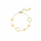 Acura-Styles Damen Kleeblatt Armband Gold aus Edelstahl 18kt Vergoldet Vierblättriges Armband Kleeblatt Design für Damen und Mädchen wasserfest Glücksbringer und Glücksklee Geschenk für Frauen