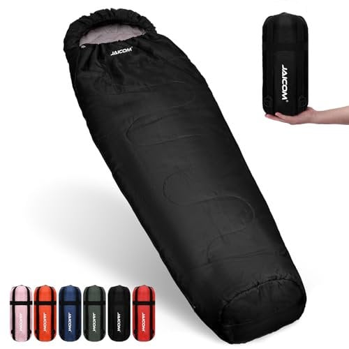 JAICOM Schlafsack - 3, 4 Jahreszeiten Ultraleicht Mumienschlafsack [800g/1600g], Schlafsack Kleines Packmaß & Erwachsene - Outdoor, Camping, Trekking, Indoor