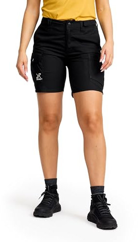 RevolutionRace Rambler Lightweight Pro Shorts für Damen, Leichte Kurze Hose und Wandershorts für Damen, Black, XL