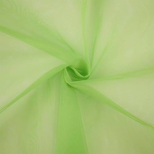 Tüll Stoff, standfest, Tüllstoff als Meterware, Kostümstoff, Dekostoff, uni apfelgrün (Länge am Stück ab: 100cm / Breite: 150cm)