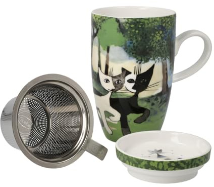 Teetasse mit Deckel und Sieb Una passeggiata nel verde Rosina Wachtmeister
