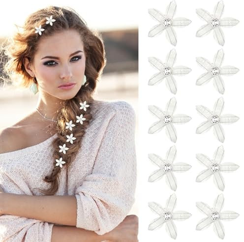 Simsky 10 Stück Haarschmuck Blumen Haarspangen - Verzaubern Sie Ihre kleine Prinzessin mit diesem bezaubernden Haarschmuck-Set!