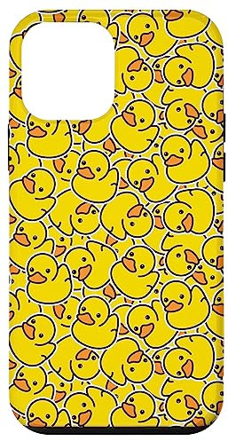 iPhone 12 mini Cute Yellow Rubber Duckie Duck Lover Pattern Case Case