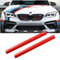 SIGANDG 2PCS Kühlergrill-Einsatz-Zierleisten, gestreift, Streifen Kühlergrill Einsätze Zierleiste, für BMW F20, F30, F21, F22, F23, F31, F32, F33, F34, F36, F40, F44（Rot）