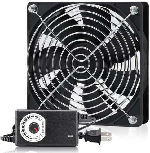 Ventilador de carcasa de 120 mm, ventilador de 12 V, con control de velocidad CA 220 V – 240 V, ventilador de 2700 rpm, ventilador de refrigeración sin escobillas, ventilador de PC, ventilador para