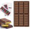 Kabwea Moule à chocolat en silicone avec 100 sacs d'emballage transparents de 8 cm x 20 cm, moule à chocolat, moule en silicone pour chocolat, chocolat Dubaï