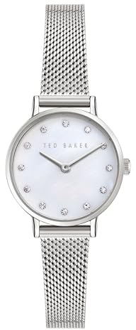Ted Baker Ladies Silver Mesh Band Bracelet Watch
