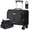Lekebobor Rolling Laptop Briefcase on Wheels, Matte Black, L, Rolling Laptop Bag
