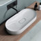 doporro Vasque à Poser Ovale Blanc Lavabo de Salle de Bains Évier 71x35,5x10cm Lave Mains avec Cache Bonde Colossum826