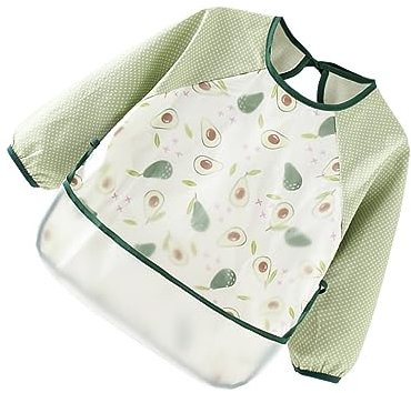 SHOWERORO Kids Overclothes Wasserdichter Lätzchen Mit Langen Ärmeln Für Junge Mädchen Avocado Design Atmungsaktiv Und Pflegeleicht Beim Und Malen