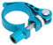 Motoforti Universal Bike Bicycle Seat Post Clamp Seatpost Collar, 31.8mm, Quick Release, Aluminum Alloy, Blue