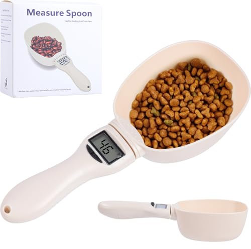 Cucchiaio dosatore digitale, scala misuratrice per alimenti, con schermo LCD, misurino digitale, bilancia elettronica per cucina e cibo per cani e gatti