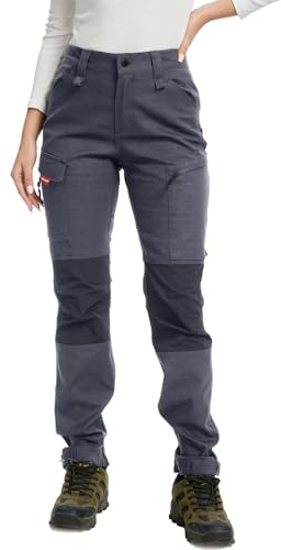WORK IDEA Pantaloni da Trekking da Donna, Elasticizzati, Slim Fit, Impermeabili, Adatti per attività all'aperto