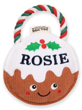 History & Heraldry Personalised Christmas Pudding Dog Toy (Rosie)