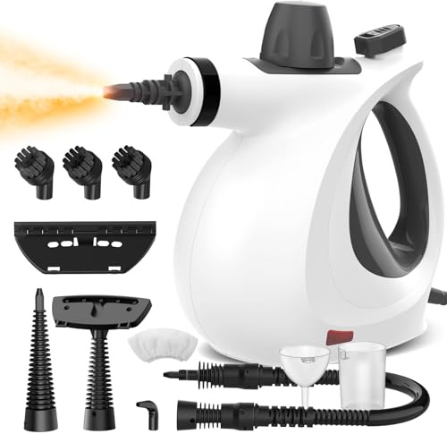 Dampfreiniger, 1050W Hochdruck-Dampfreiniger Handgerät, Tragbarer Haushalts-hand Dampfreiniger, chemiefreie Reinigung löst Flecken und entfernt Staub für Sofas, Fugen, Badezimmer und Autositze