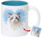 JONZIN Mug Personnalisé avec Votre Photo et Texte - Tasse Émaillée 330ml en Céramique - Cadeau Tendre et Unique pour Vous, Vos Proches, Amis, Amoureux ou Collègues (Style cœur tendre)