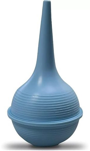 Medical Grade Ear Syringe Bulb, 60ml Capacity, Soft Rubber, Blue (1PCS)