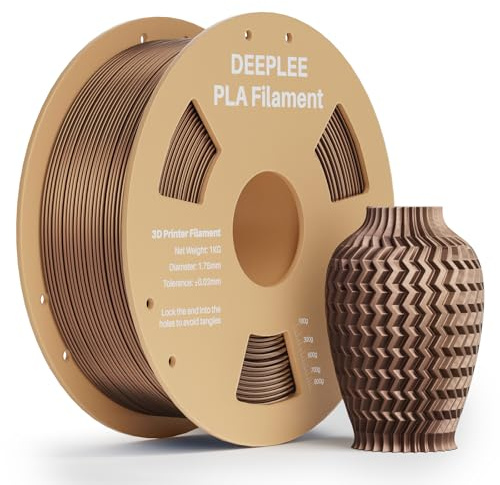 DEEPLEE Metallic PLA Filament Bronze 1KG | Metallic 3D Drucker Filament 1.75mm, Multicolor Filament PLA, Maßgenauigkeit +/- 0.02mm