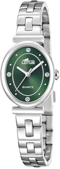 Lotus Damenuhr Analog aus Edelstahl 316l | Quarzwerk, Widerstandsfähiges Mineralglas, Wasserdicht 5 ATM 19016/3 -2GETHER, Grünes Zifferblatt