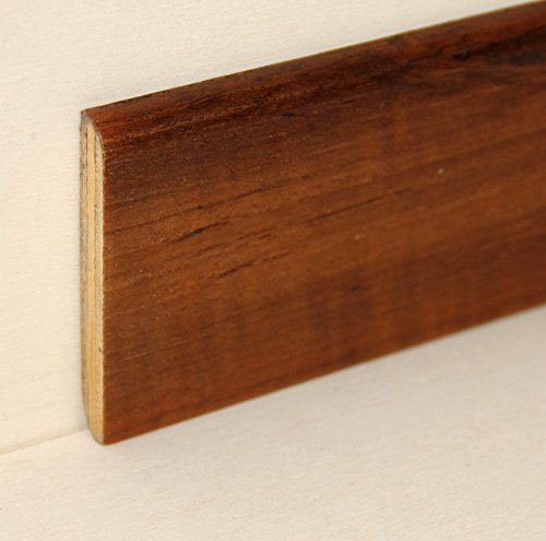 Hobby Legno - Battiscopa Rivestito In Legno Di Teak Verniciato Naturale mm. 75X10X2400 Nr. 2 pezzi totale metri 4,80.