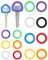 Uniclife 28 Pack Key Caps Covers Set in 9 Colors 2.3cm and 3cm Plastic Key Identifier Label Tags for Standard Round Flat House Keys and Larger Square Rhombus Office Keys