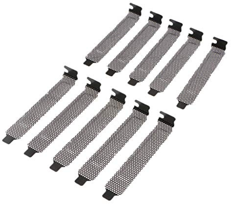 MagiDeal 10Piece PC Case PCI Expansion Slot Back Plate Cover Dust Steel Blank