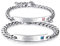 Flongo 2PCS Bracelets Couple Acier Inoxydable Je T’Aime-Bracelets Gourmettes Composés Zircon pour Couples Amoureux Femme Homme Or Rose&Noir Cadeaux Noël Saint Valentin Mariage …