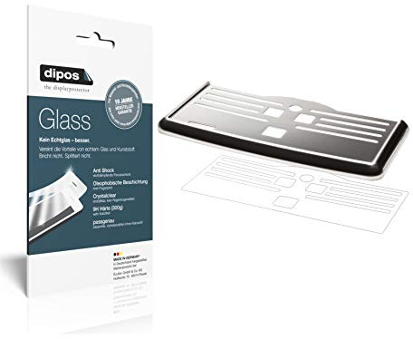 dipos 2X klare Schutzfolie 9H kompatibel mit Philips EP5340/10 - Perfekte Passform für Abtropfblech und Abtropfgitter - Tropfblech Kaffeemaschine