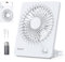 EasyAcc Mini Ventilatore da Tavolo Ultrasottile 4 Velocità/3350mAh/5 Pale/Pieghevole/Appendibile Ventilatore USB-C Portatile Silenzioso Ricaricabile Ventilatore a Batteria per Viaggi Ufficio Trucco