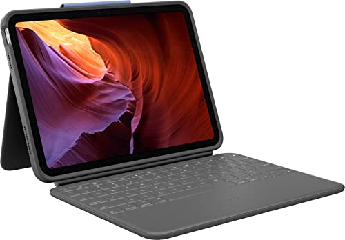 Logitech Rugged Folio - Tastatur Und Folioh?lle - Apple Smart Connector - Qwertz - Schweiz - Graphite - F?r Apple 10.2 Ipad WI-Fi, 10.9 Ipad WI-F