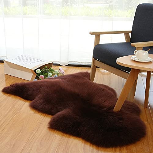 Altlue Lammfell Teppich Echtes Lammfell Fellteppich Stuhlauflage Fell Teppiche Dekofell Echtfell Sitzfell Stuhl Felle Für Stühle Sofa (70X100cm)