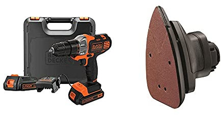 BLACK+DECKER Perceuse MultiEvo + Tête de ponceuse + 2 Batteries