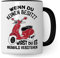 Tasse Mofa, Kaffeetasse Moped Geschenk, Roller Geschenkidee Vintage Mokick, Motorroller Geschenke Mopedfahrer Rollerfahrer Mofafahrer 50ccm Kaffee-Becher
